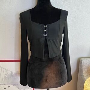 H&M black crop top